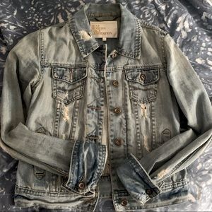 Vintage Distressed Jean Jacket